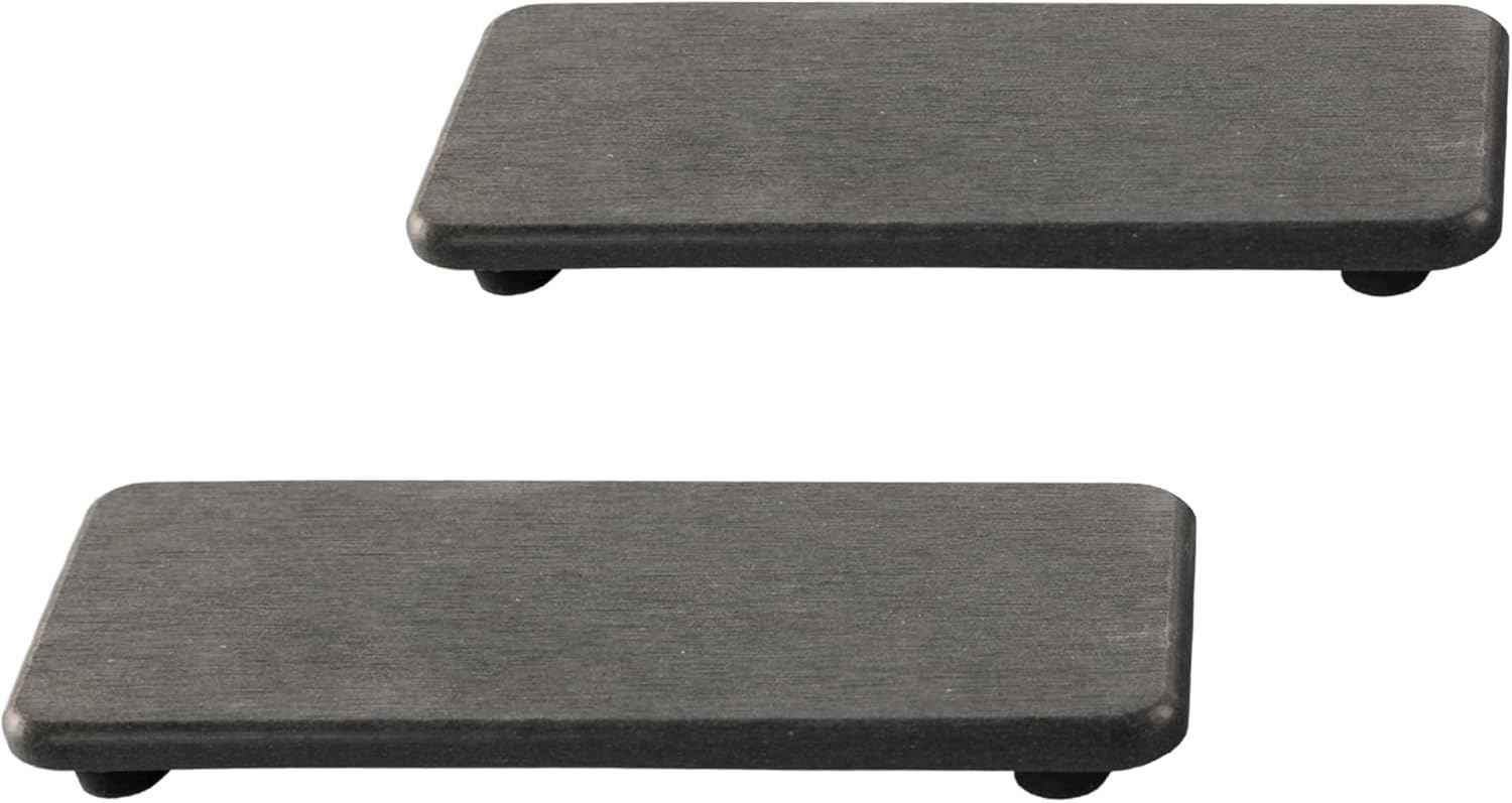 2 Pcs Water Absorbing Stone Trays, Kitchen/Bathroom Sink Soap Dish, Diatomite Tray Used for Hand Soap & Cosmetic Bottles in The Modern Home, 3.15" W x 8.7" L, White