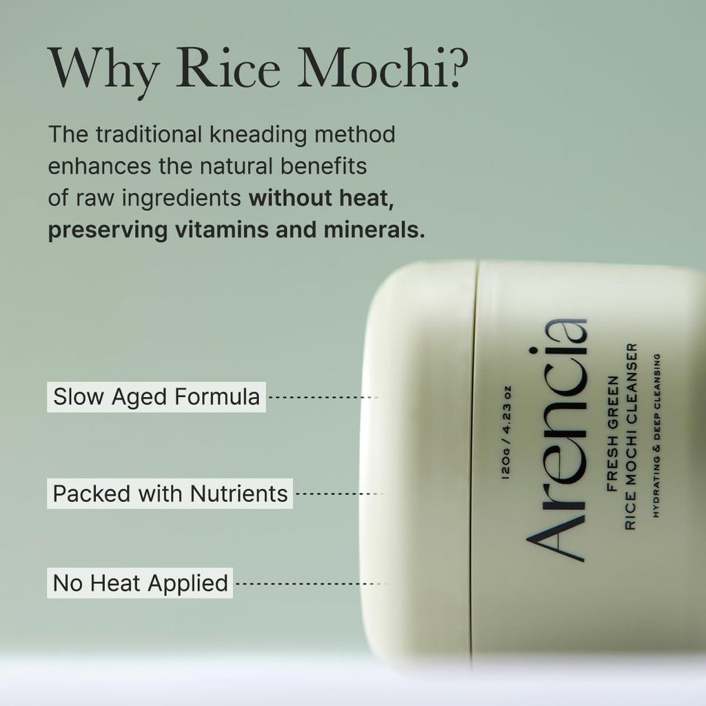arencia korean rice mochi face cleanser gentle scrub all in one for deep cleansing and moisturizing