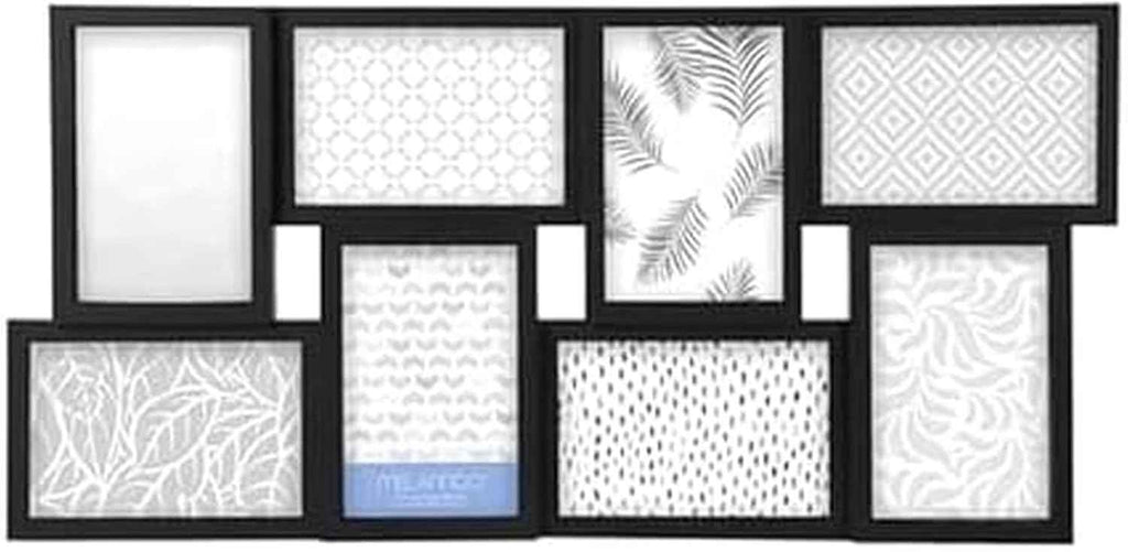 Melannco 18x23 Inch Black Collage Picture Frame - Multi-photo Frame with 12 Openings - Six 6x4 and Six 4x6 Slots - Wall Mounted Gallery Frame for Family Photos - Home Decor Multi-picture Frame