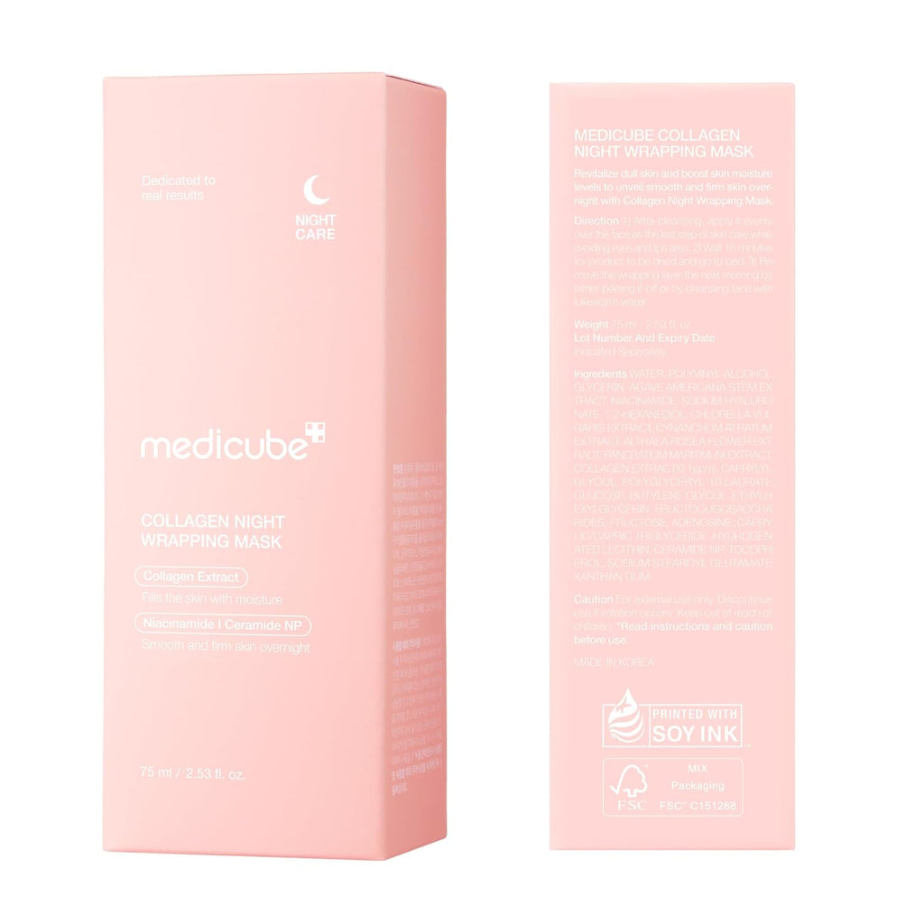 medicube Collagen Overnight Wrapping Peel Off Facial Mask Pack for Hydration and Elasticity Care