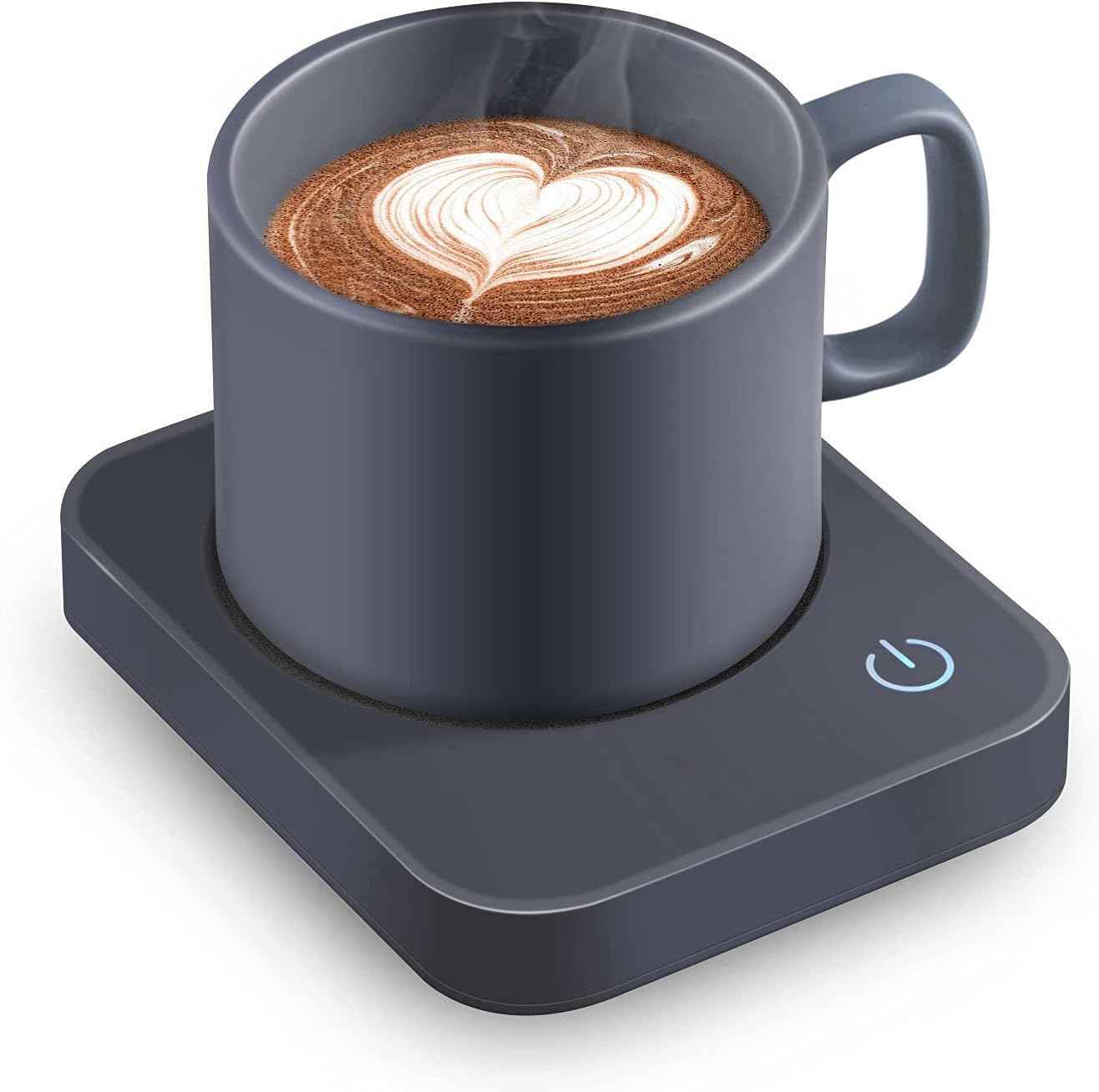 VOBAGA Coffee Mug Warmer for Desk with Auto Shut Off & 3-Temp Settings, Coffee Cup Warmer with Smart Safety Alert Home Office Accessory, Perfect for Coffee, Tea, Milk (No Mug)