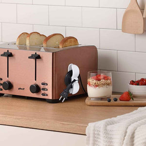 Cord Organizer for Appliances: 4PCS Silicone Cord Winder, Holder & Wrapper for Kitchen Gadgets