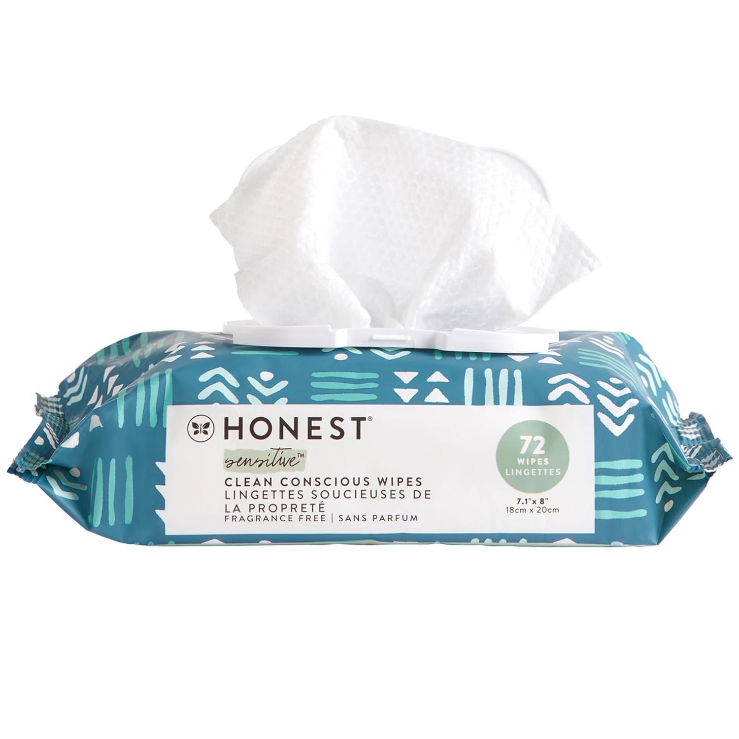 Honest Company Hypoallergenic Baby Wipes for Sensitive Skin, Fragrance-Free, 576 Count (6 Packs of 96)