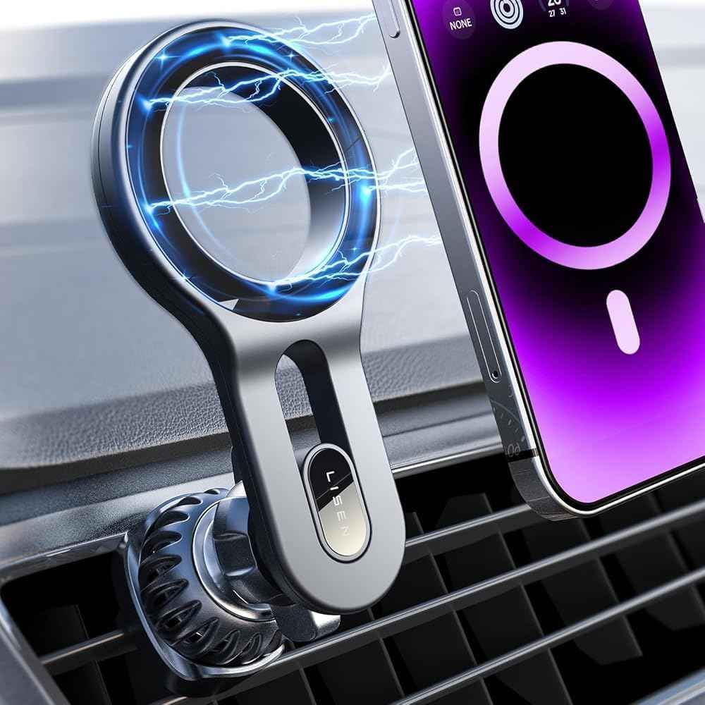 Lisen Ultra-Magnetic MagSafe Car Mount for iPhone 17 16 15 14 Pro Hands Free Cell Phone Holder