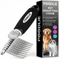 poodle-dematting-fur-rake-comb-brush-for-dogs-and-cats-with-long-2.5inch-steel-safety-blades
