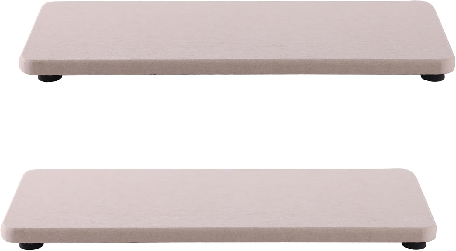White Diatomite Trays for Kitchen and Bathroom, 3.15" W x 8.7" L, 2 PCS