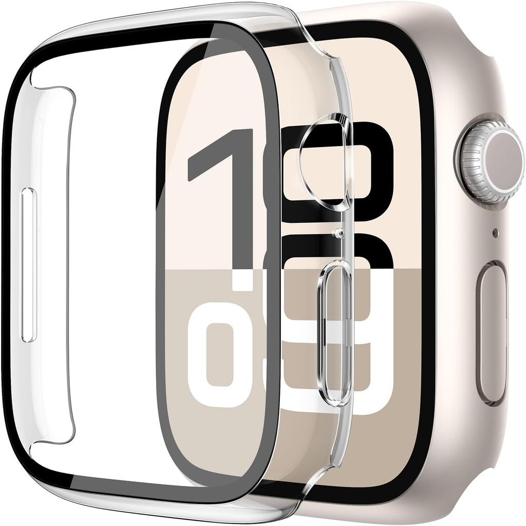 Misxi tempered glass case for Apple Watch Series 7 (2021) 46mm and Series 6 watch