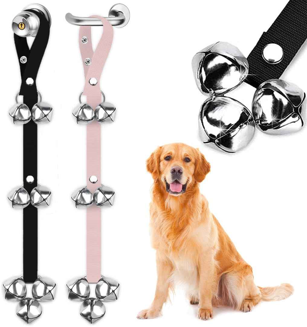 BLUETREE Dog Doorbells Premium Quality Training Potty Great Dog Bells Adjustable Door Bell Dog Bells for Potty Training Your Puppy The Easy Way - 7 Extra Large Loud 1.4 DoorBells