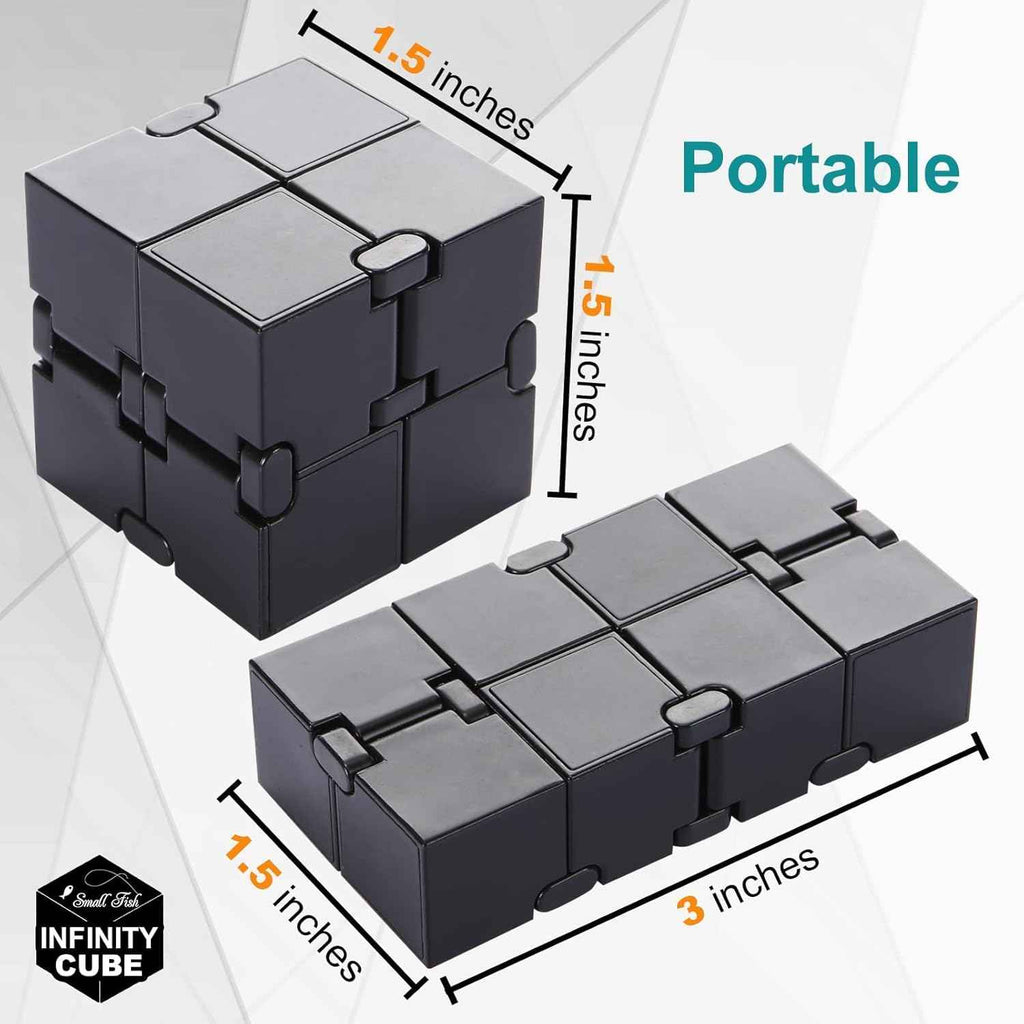 Infinity Cube Sensory Fidget Toy, 3x3 Mini Gadget for Stress Relief and Anxiety