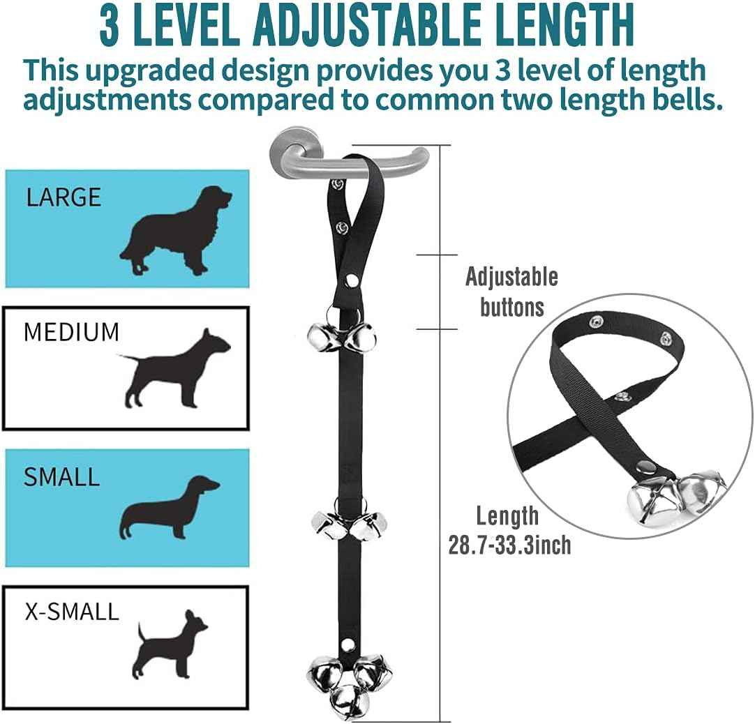 BLUETREE 7 Extra Large Loud Dog Doorbells for Potty Training Adjustable Door Bells