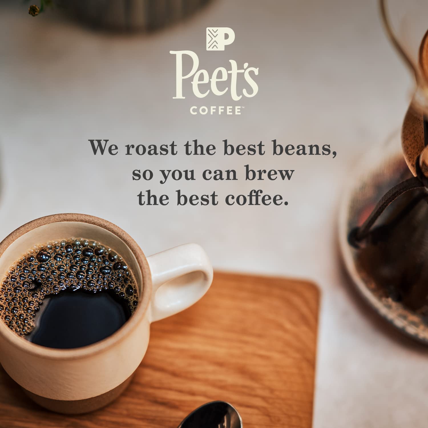 Peet's Café Domingo Medium Roast 100% Arabica Coffee Keurig K-Cup Pods, 54 Count, recyclable, compostable
