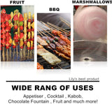 HOPELF 6" Natural Bamboo Skewers for BBQ，Appetiser，Fruit，Cocktail，Kabob，Chocolate Fountain，Grilling，Barbecue，Kitchen，Crafting and Party. Φ=4mm, More Size Choices 8"/10"/12"/14"/16"/30"(100 PCS)