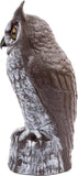 Dalen Large Fake Owl Decoy to Scare Birds Away - 16 in Hand-Painted Great Horned Owl Garden Scarecrow for Natural Pest Control - Fixed Head Design - Secure Upright by Filling with Sand/Gravel Only