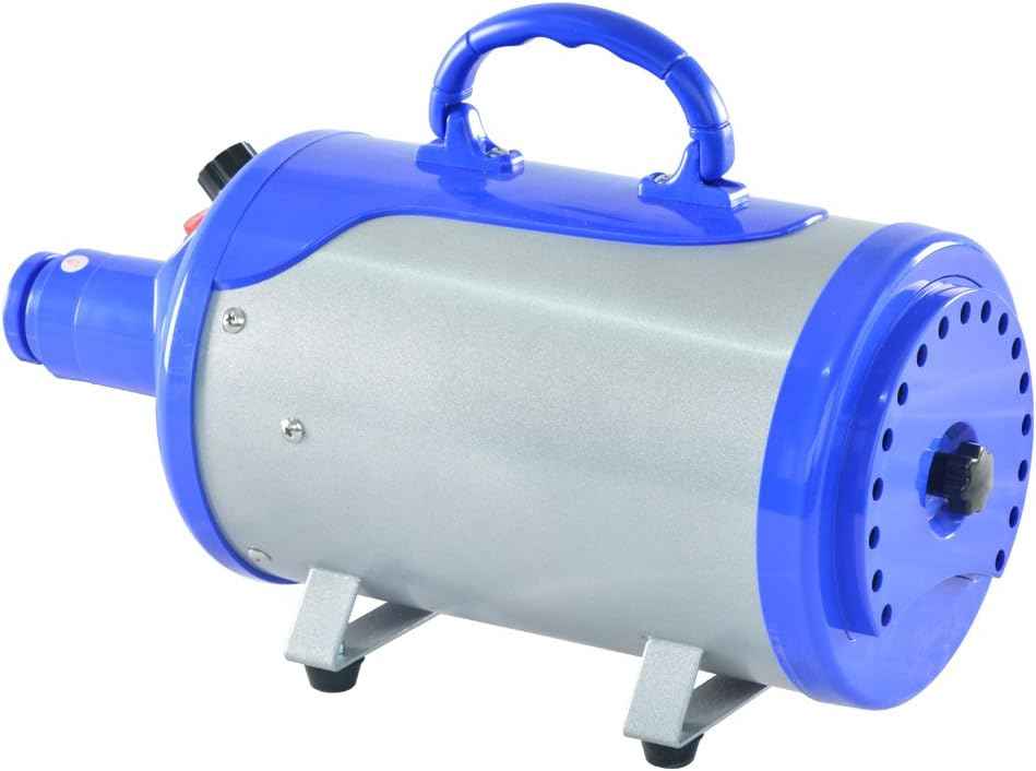SHELANDY Groomer Partner Pet Hair Force Dryer Dog Grooming Blower with Heater - Blue, 2200W, 12-Feet Cord