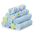 Spasilk newborn washcloths, 10-pack, 80% cotton, 20% polyester, 9x9 inches, various colorful prints