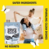 Molly's Suds Unscented Dishwasher Pods: Grease-Cutting, Residue-Free Cleaning for Sparkling Dishes