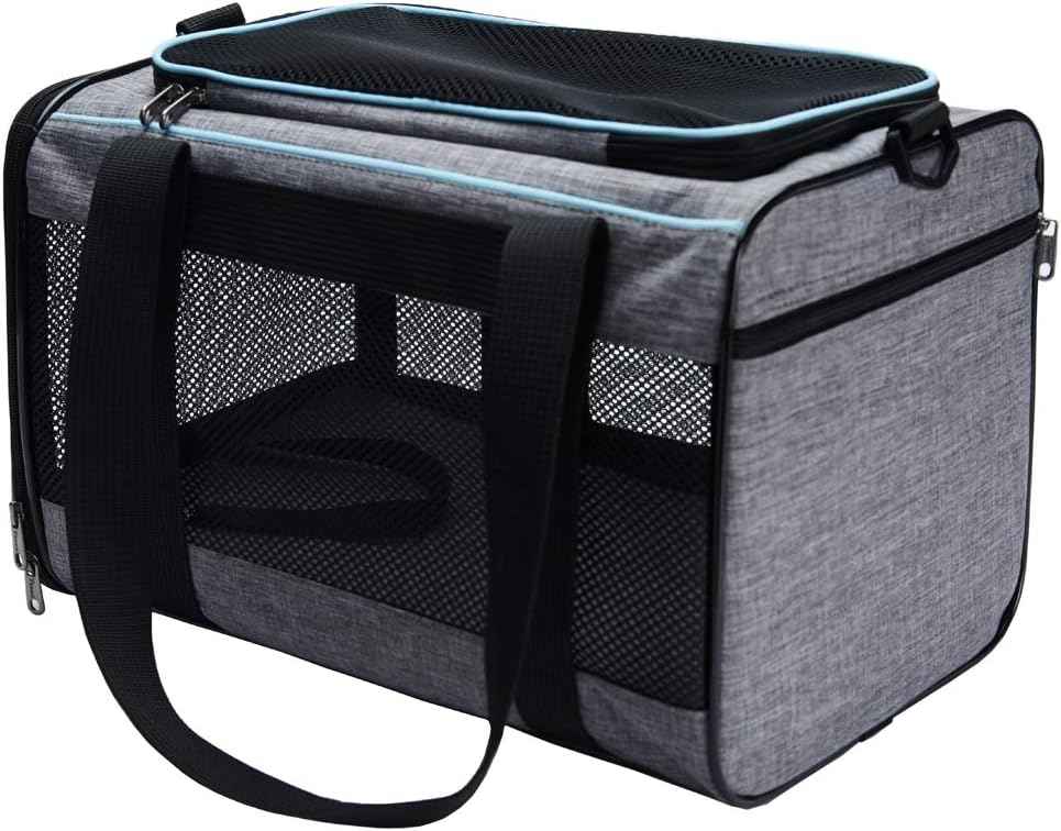 Vceoa Soft-Sided Cat Bag, 17.5x11x11 Inches, for Pets Up to 16 Lbs