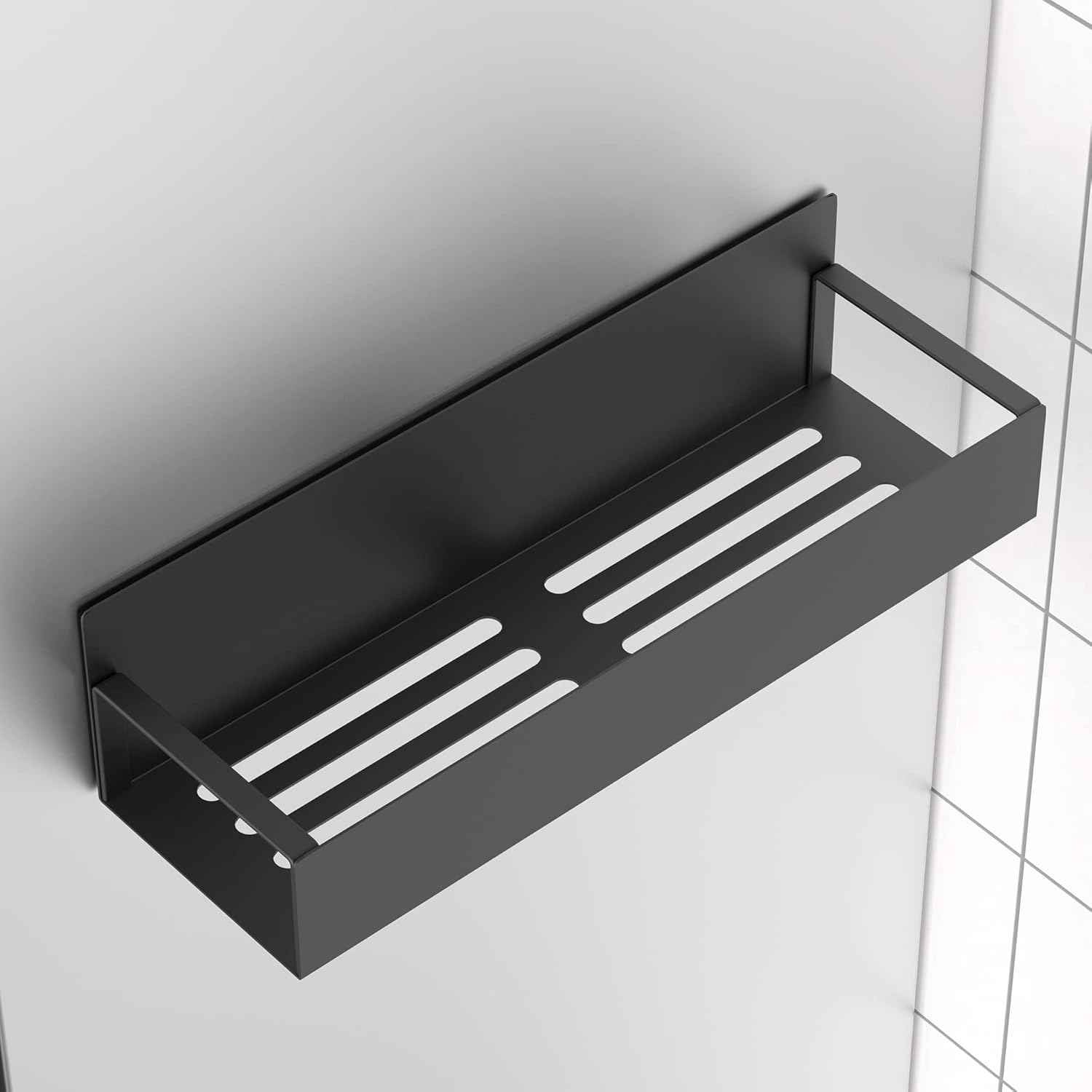 Metal 4 Pack Magnetic Spice Storage Rack Organizer for Refrigerator and Oven, Black Fridge Organizers and Storage