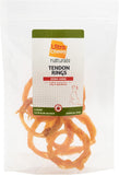 6-pack ultra chewy turkey tendon rings for dogs - premium all-natural hypoallergenic alternative to rawhide