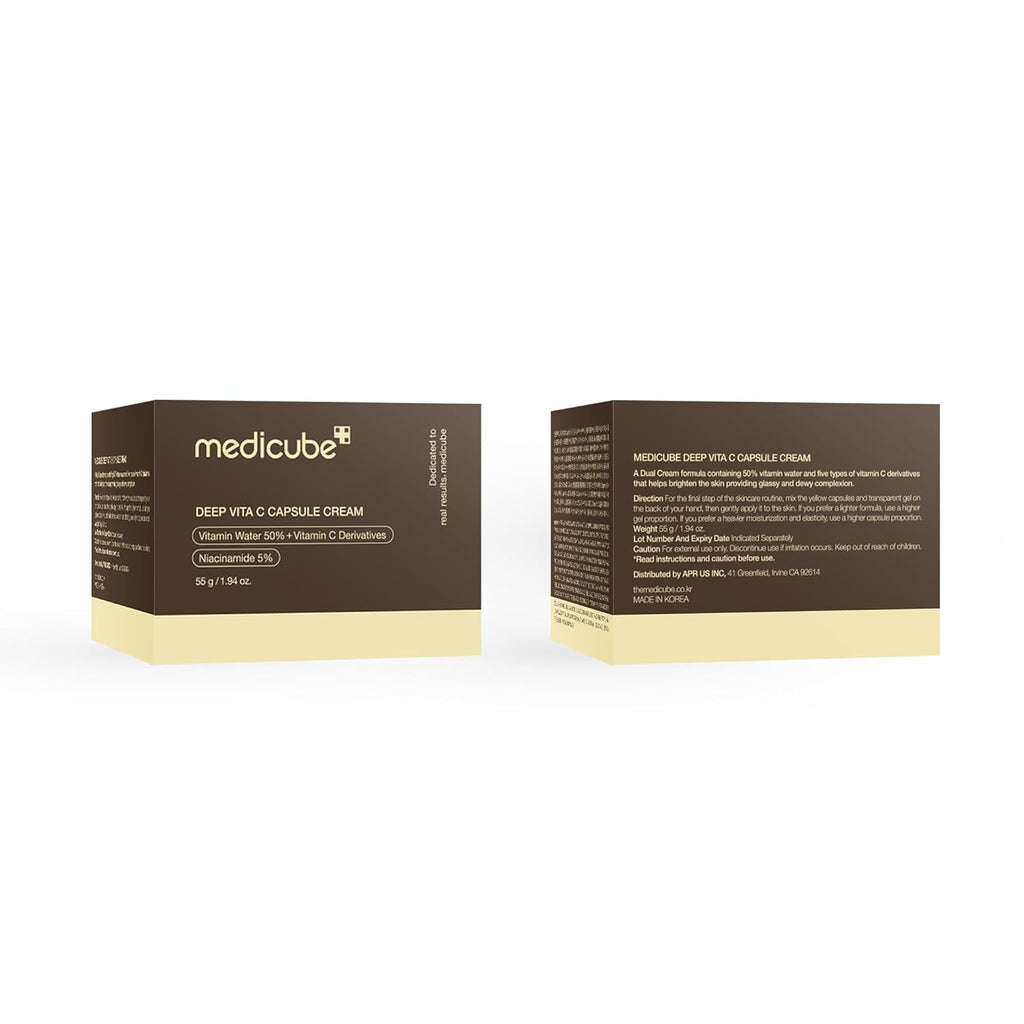 medicube Deep Vitamin C Golden Capsule Face Moisturizer, 1.94 oz, Liposome Capsules For Wrinkles, Skin Radiance, Korean Skin Care