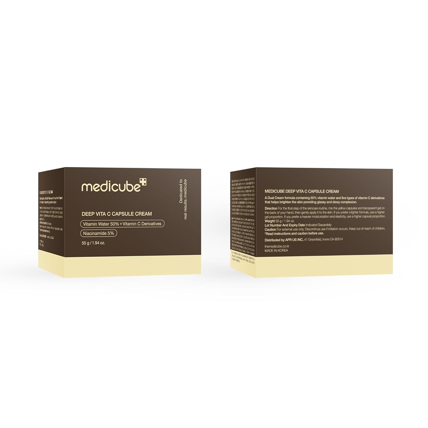medicube Deep Vitamin C Golden Capsule Face Moisturizer, 1.94 oz, Liposome Capsules For Wrinkles, Skin Radiance, Korean Skin Care