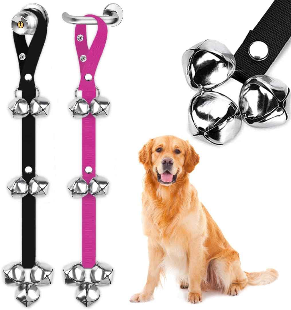 BLUETREE Dog Doorbells Premium Quality Training Potty Great Dog Bells Adjustable Door Bell Dog Bells for Potty Training Your Puppy The Easy Way - 7 Extra Large Loud 1.4 DoorBells
