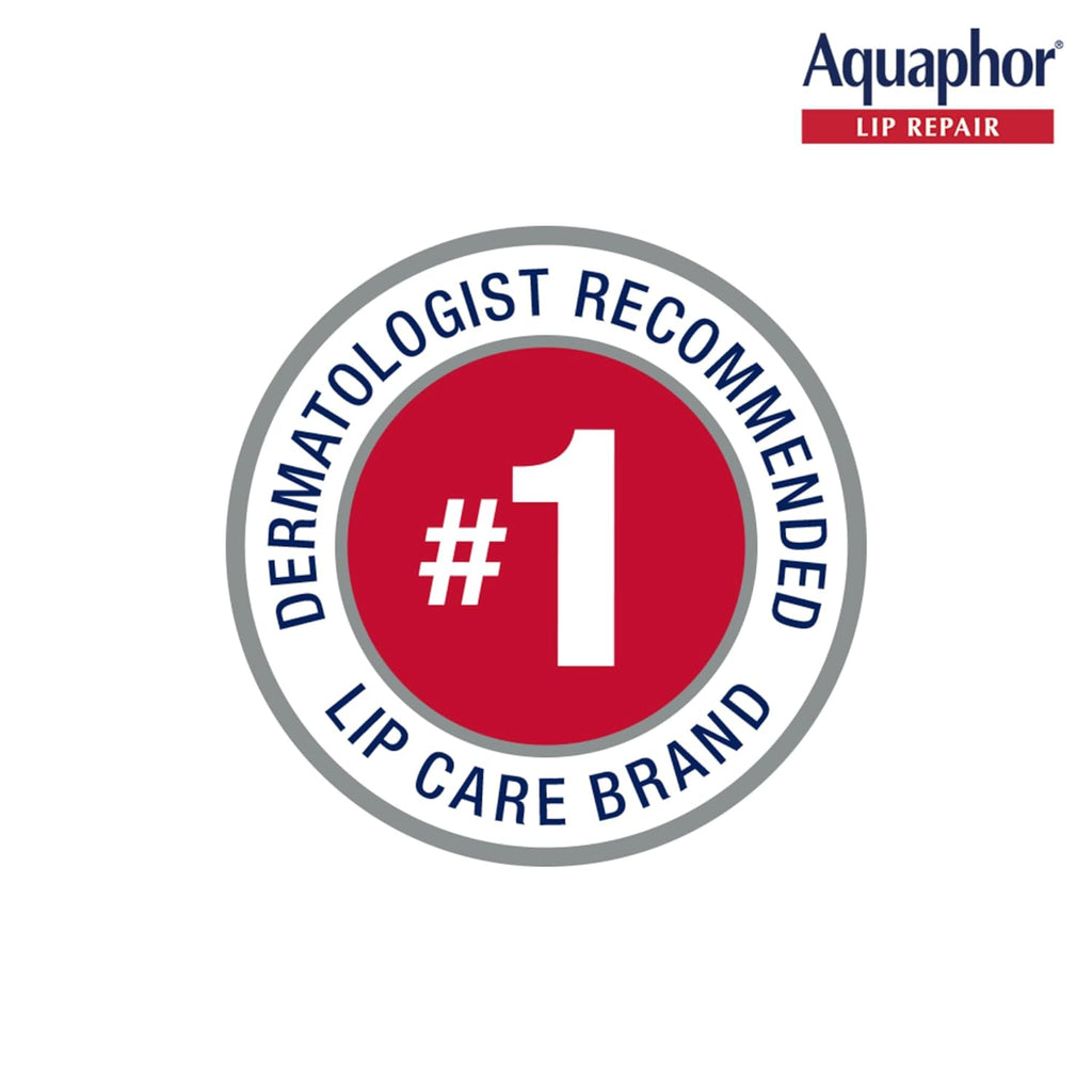 Aquaphor Lip Repair Ointment 0.35 Tube Pack of 2 Moisturizing Lip Balm for Sensitive and Very Dry Chapped Lips