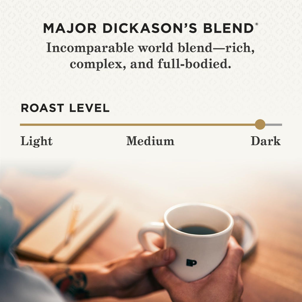 Peet's Coffee, Dark Roast Keurig K-Cup Pods, 100% Arabica Coffee - Major Dickason's Blend 75 Count (1 Box of 75 Pods)