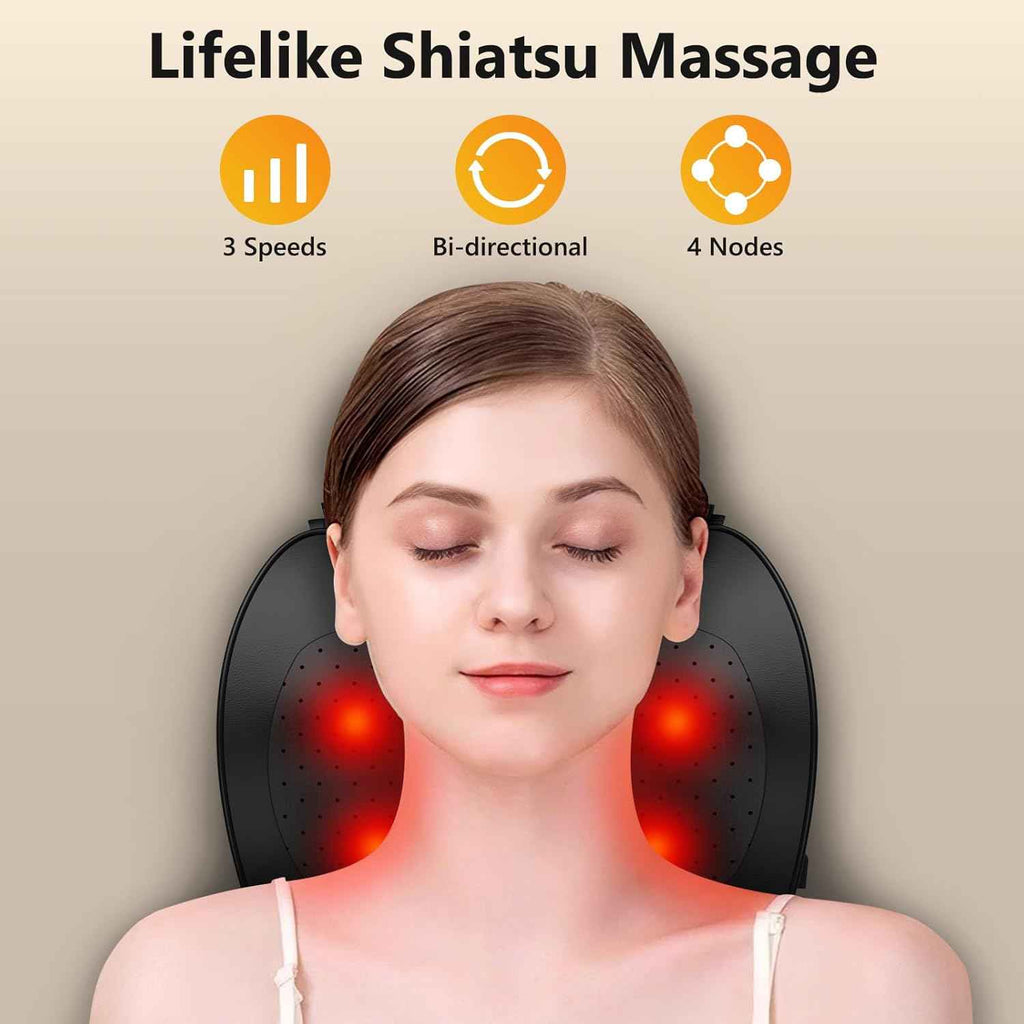 ikristin back massager with heat shiatsu deep tissue back massage for shoulders legs foot body muscle relief