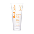 Thinkbaby SPF 50+ Baby Sunscreen, 6 Oz. – Safe, Natural Mineral Sun Cream for Babies - Water Resistant – Broad Spectrum UVA/UVB Sun Protection – Vegan Sunscreen for Kids