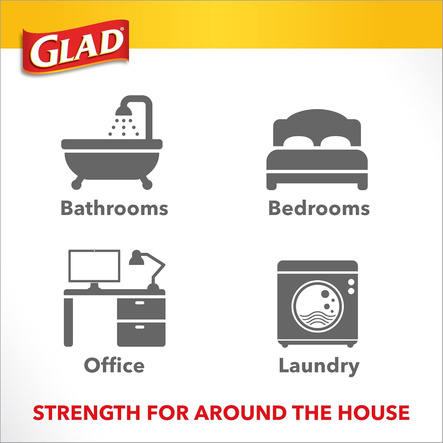 Glad Small Trash Bags 4 Gallon, Febreze Fresh Clean Garbage Bags, Odor Resistant with Quick Tie, 26 Count - ShopUS