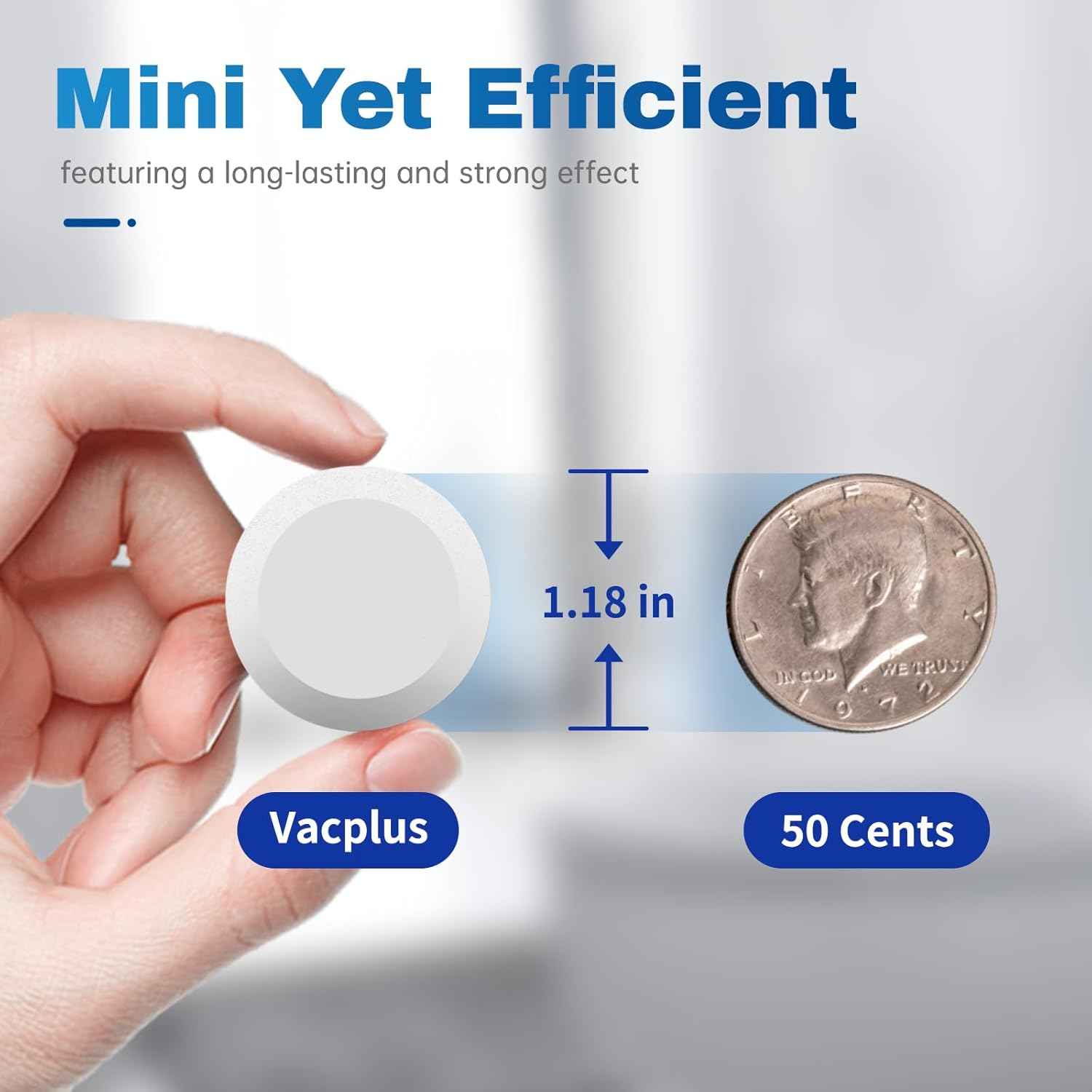Vacplus Automatic Toilet Bowl Cleaner Tablets - 12 Pack - Deodorizing and Descaling for Tough Stains Removal