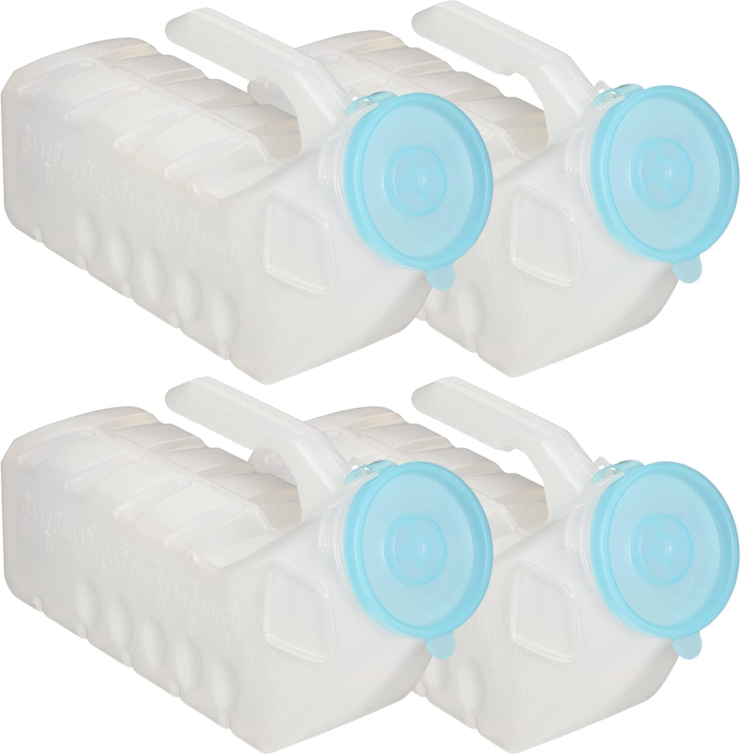 MedVance 1000ml spill-proof portable urinals for men, 2 pack with glow in dark and leak-proof lid
