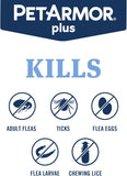 PetArmor Plus Flea and Tick Prevention for Dogs, Small Dog Flea and Tick Treatment, 3 Doses, Waterproof Topical, Fast Acting (5-22 lbs)