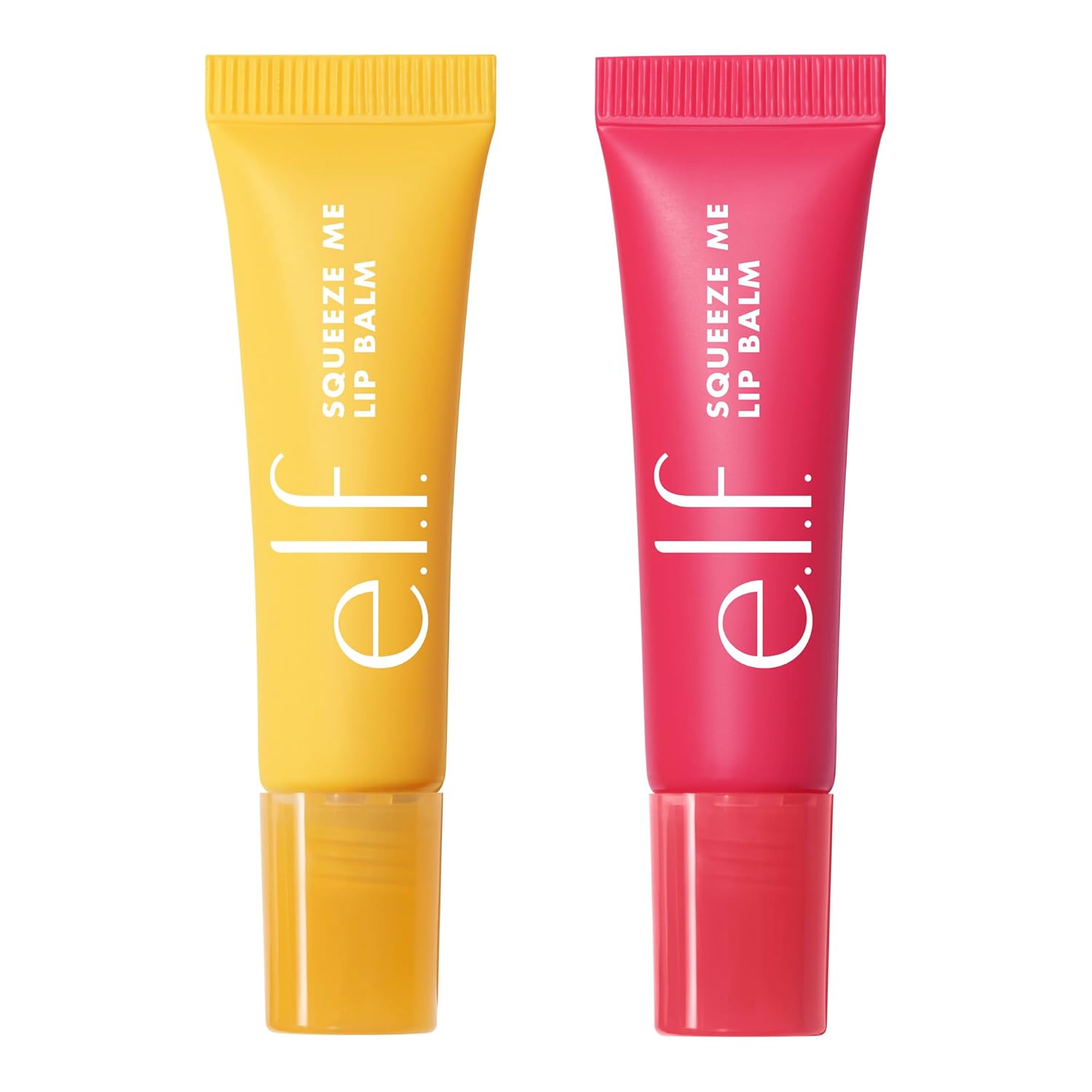 e.l.f. Squeeze Me More Lip Balm Duo, 2-Count, Mango and Watermelon, Vegan, Cruelty-Free, Hyaluronic Acid