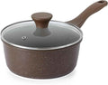 SENSARTE Nonstick Saucepan with Lid, 1.5 Quarts Small Pot with Swiss Granite Coating, Stay-cool Handle, Multipurpose Handy Sauce Pot Small Kitchen Cooking Pot, Induction Comptable, PFOA Free