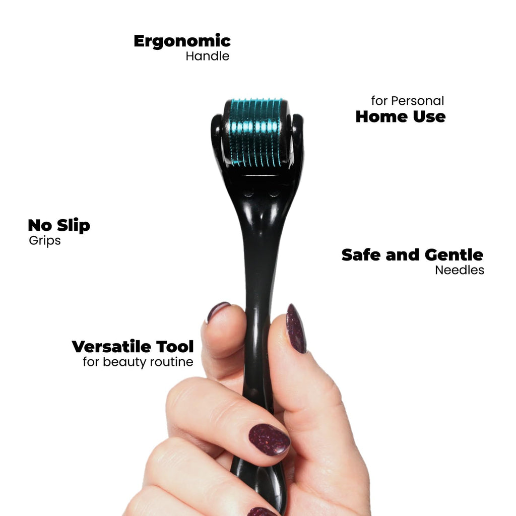 roselyn boutique derma roller 540 titanium microneedle 0.25mm for hair beard facial skin men women