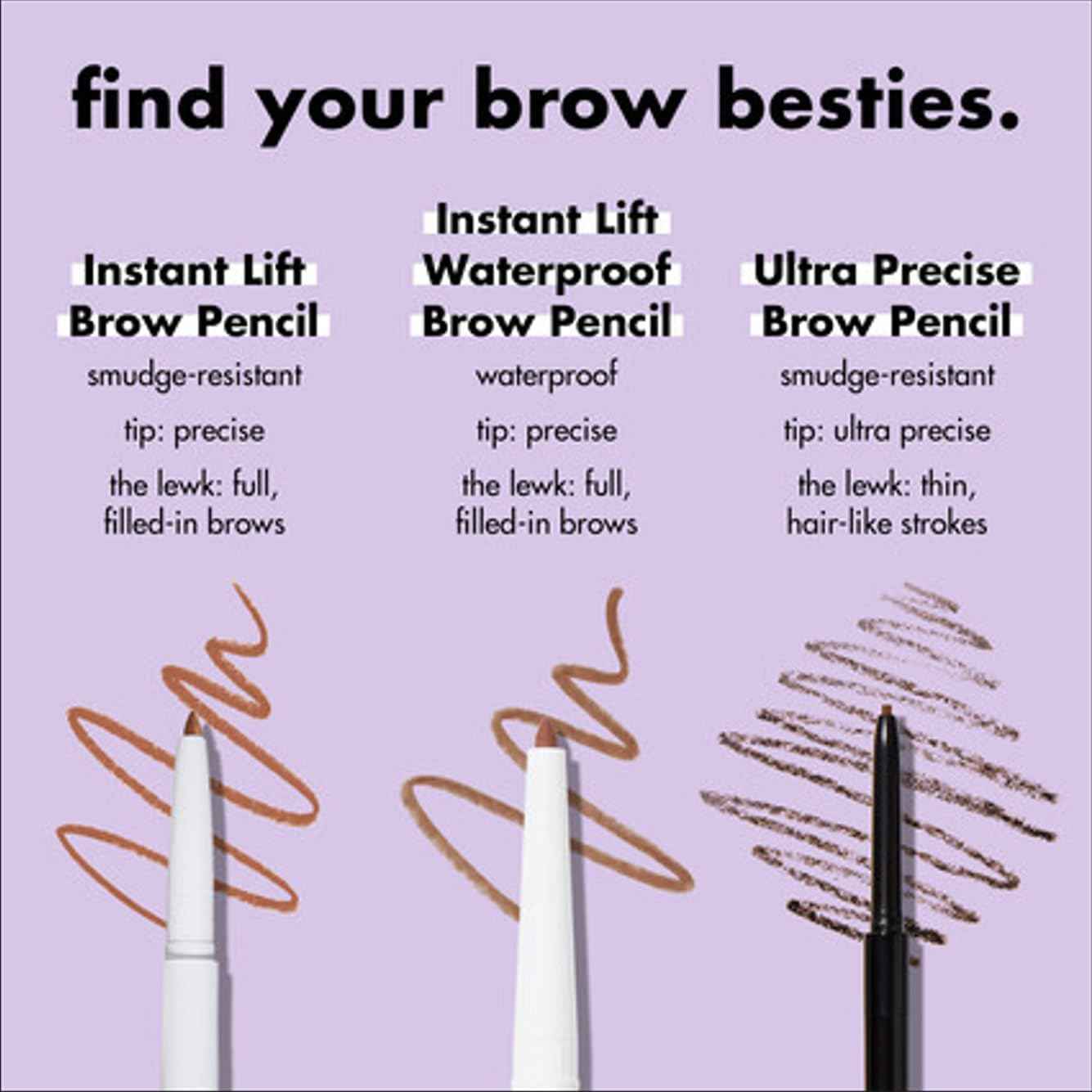 e.l.f. Instant Lift Brow Pencil, Dual-Sided, Fine Tip, Shapes Brows, Contours, Tames, Taupe, 0.006 Oz