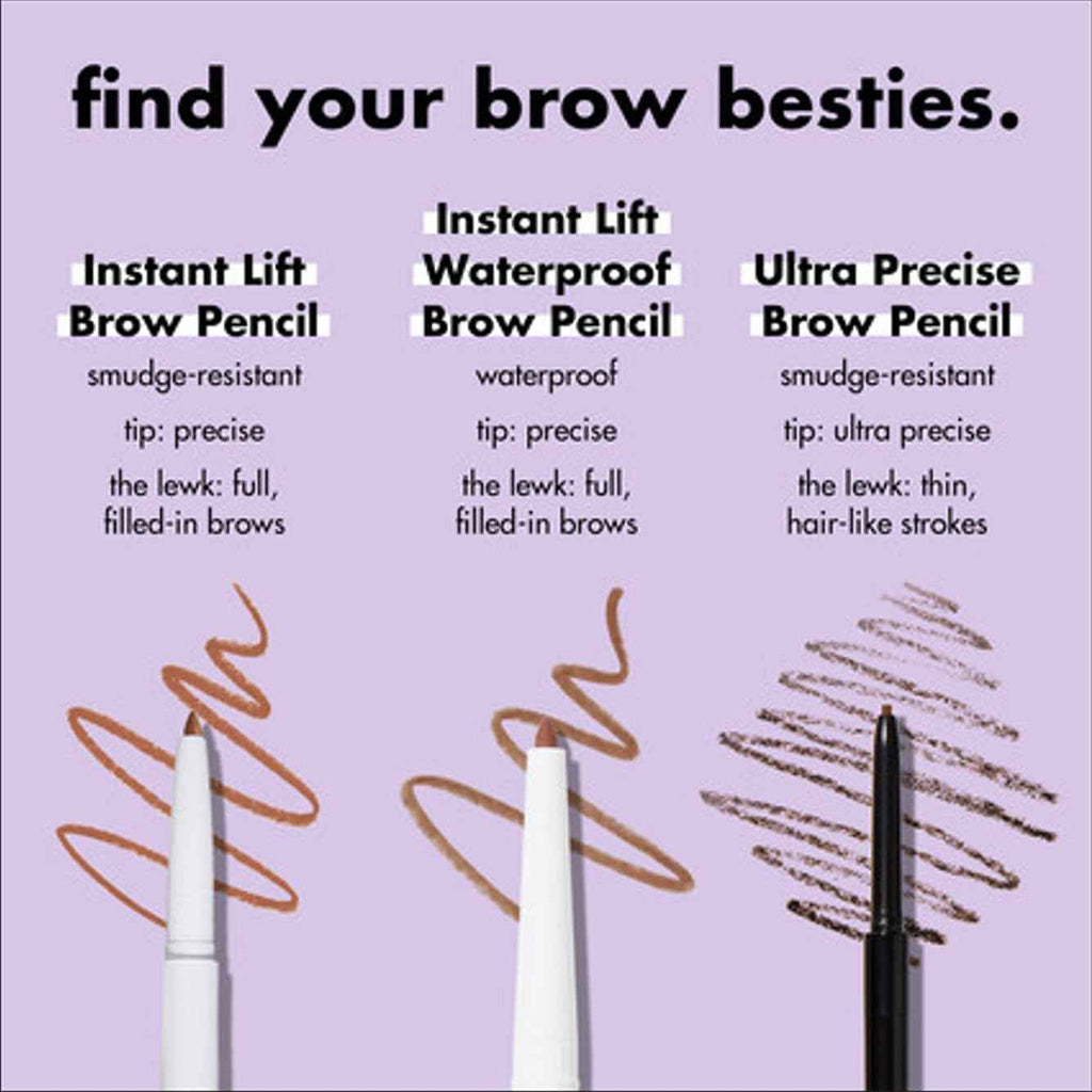 e.l.f. Instant Lift Brow Pencil, Dual-Sided, Fine Tip, Shapes Brows, Contours, Tames, Taupe, 0.006 Oz
