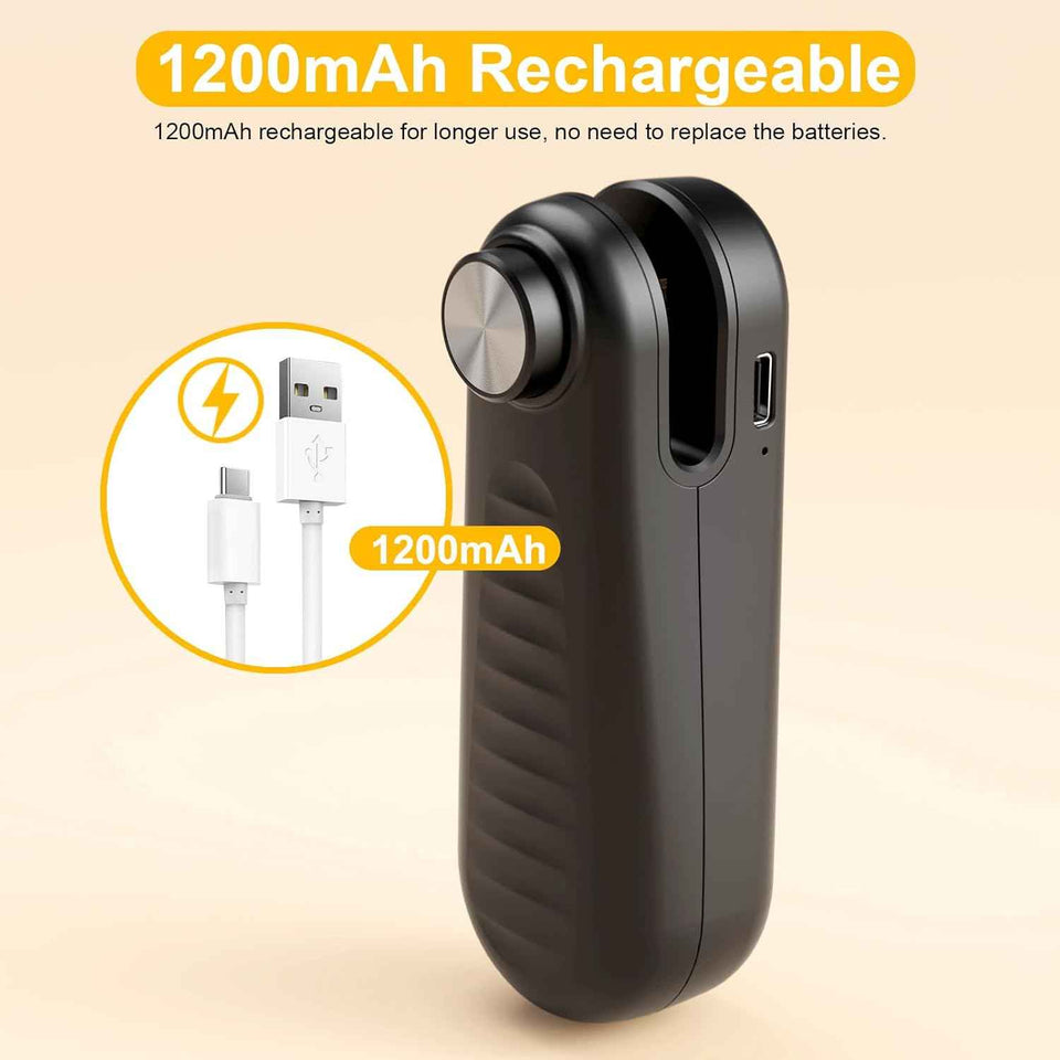 2-in-1 Mini Bag Sealer with Cutter for USB-C Rechargeable Portable Heat Sealing and Snack Storage