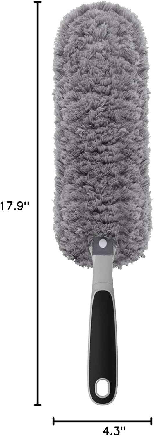 MR.SIGA Lint-Free Microfiber Duster, Washable for Household Cleaning in Gray