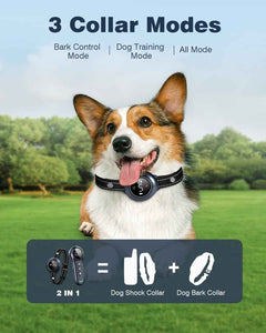 2-in-1 Dog Training Collar with 5 Sensitivity & 3300FT Remote for All Breeds Waterproof E-Collar