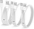 Car Carplay Cable for iPhone 17 16 15 Pro Plus Pro Max Air，3-Pack [3.3FT+3.3FT+6FT] USB A to USB C Cable for iPhone 17 16 15，for iPad Pro/Air/Mini，for Galaxy S25 S24，for MacBook Pro/Air and More
