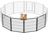 FXW Rollick Unleashed Dog Playpen for Indoor, Yard, RV Camping, 24 inch 8 Panels for Small and Puppy Dogs, Black│Patented