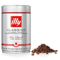 illy Classico whole bean coffee, 8.8 oz can, medium roast, 100% Arabica, no preservatives