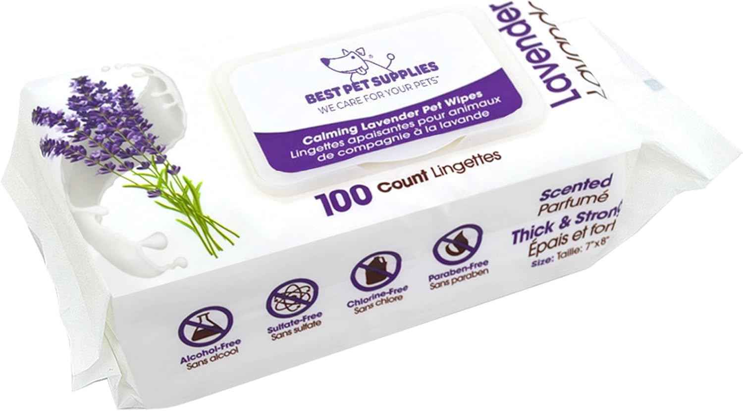Best Pet Supplies Pet Wipes for Dogs - Dog Wipes Cleaning Deodorizing, for Coats, Ears, Paws - Hydrating, Aloe Vera