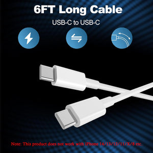20w usb-c charger 2x 6ft cables apple devices 2 pack fast wall adapter