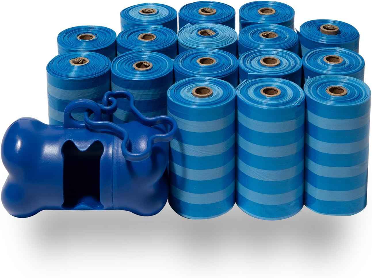 Best Pet Supplies Dog Poop Bags (150 Bags) for Waste Refuse Cleanup, Doggy Roll Replacements for Outdoor Puppy Walking and Travel, Leak Proof and Tear Resistant, Thick Plastic - Assorted Colors