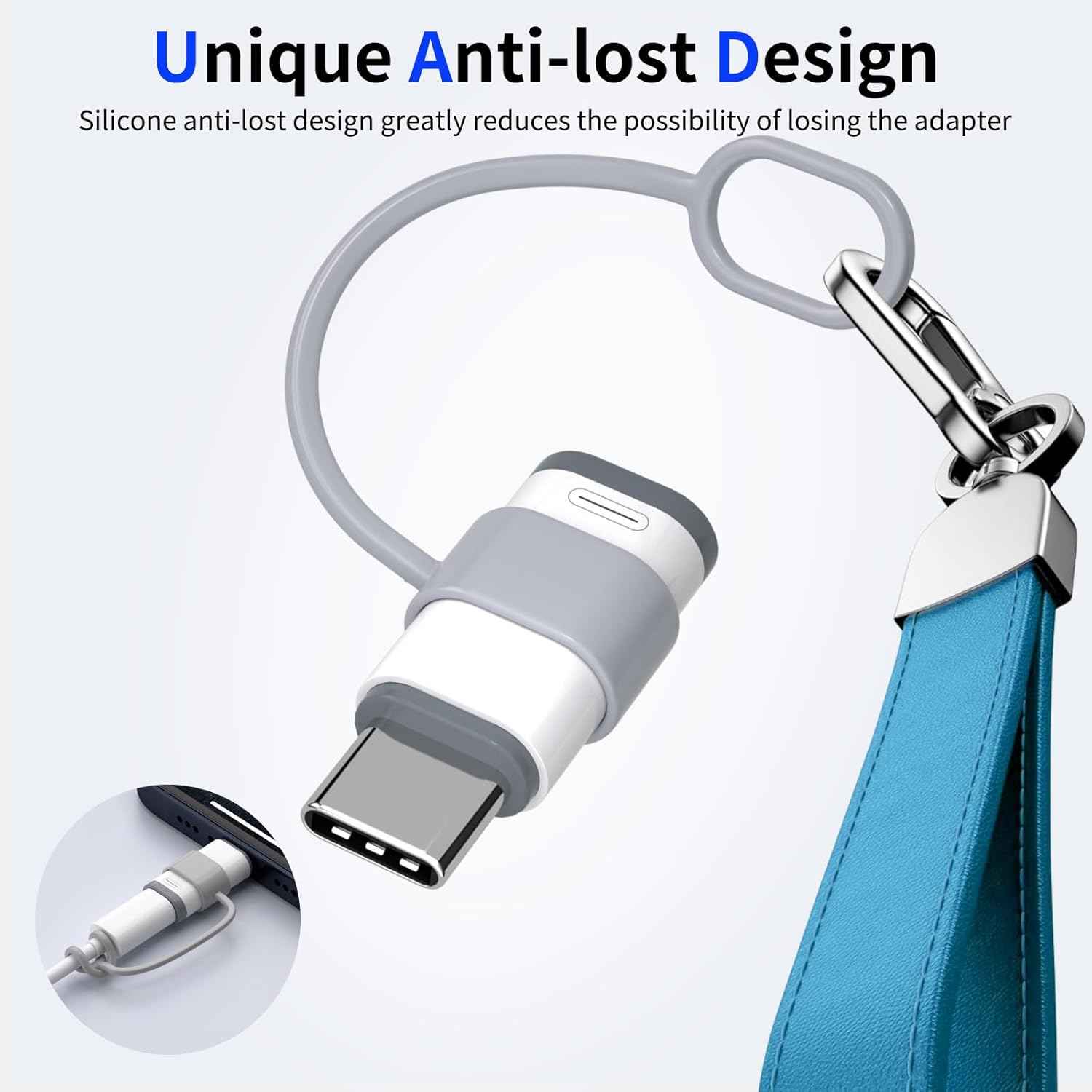 4 Pack Lightning to USB C Adapter for iPhone 15/16/17 Pro/17 Pro Max,for iPhone 17/16 Charger,17/16 Accessories,Fast Charging & Data Transfer,USB C Charger Connector Cable,Not for Audio/OTG