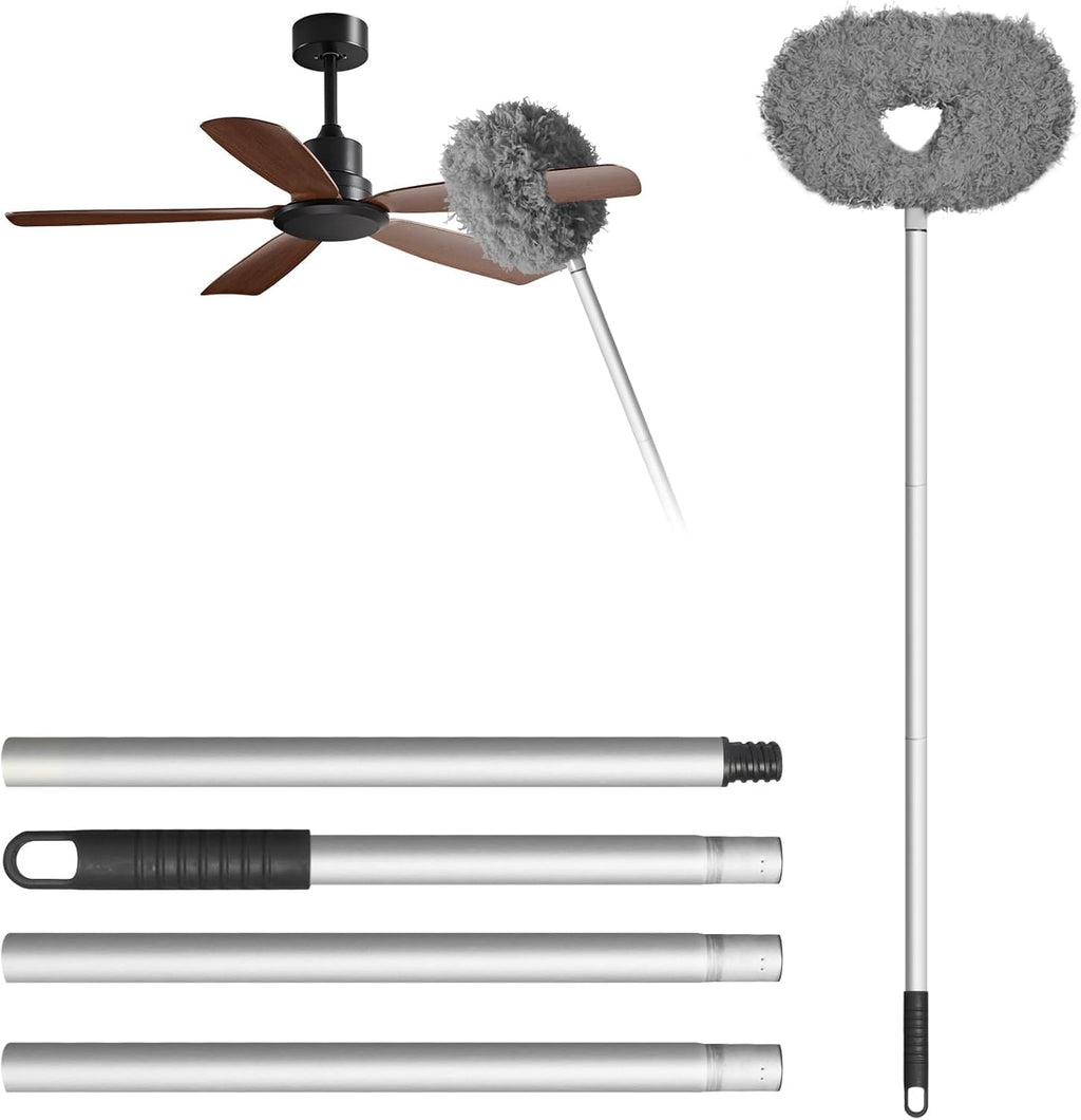 Storystore Ceiling Fan Cleaner Duster with Adjustable Extension Pole and Removable Fan Blade Cleaner 13 to 49.7 inches Blue